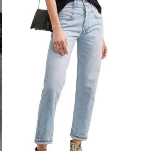 Re/Done Double Yoke Classic High Rise Straight Leg Denim Jean size 29 NWT - Picture 14 of 14
